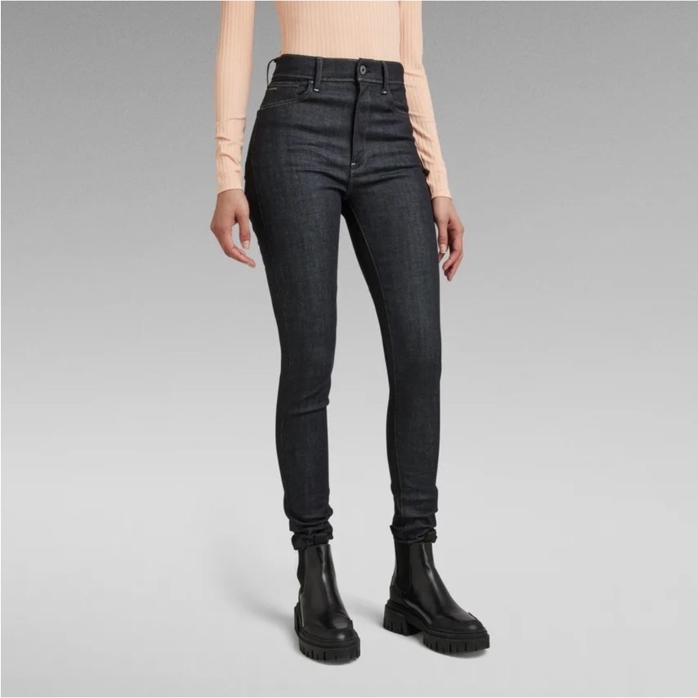 G-RAW Kafey Ultra High Skinny Jeans Black